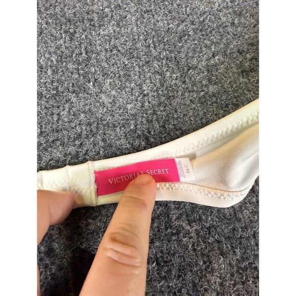 Victoria’s Secret Bikini Set – White Bandeau Halter Top & Paisley Bottom – M - Picture 6 of 7